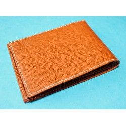 ROLEX Leather Wallet Bifold Coin Purse Billetero Cuero Cartera Portafoglio Brieftasche Red ref 60.02.03