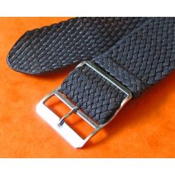 New Braided NATO Nylon Watch Strap - Black -25mm