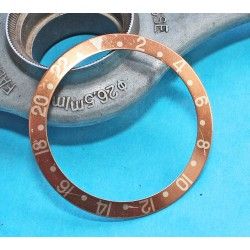 ROLEX RARE INSERT GRADUE 24H FADED MARRON BROWN DE LUNETTE MONTRE ROLEX GMT MASTER II 16713, 16718