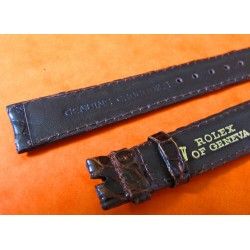 BRACELET CUIR CROCODILE BRUN ROLEX 17MM