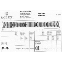 ROLEX BRACELET OYSTER 78350 / 557B 19mm ACIER NEUF MONTRES DAYTONA 6263, PRECISION, OYSTER PERPETUAL DATE, AIR KING