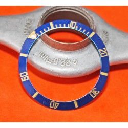 ROLEX RARE INSERT GRADUE LUNETTE BLEU MONTRE SUBMARINER DATE 16613, 16618, 16803, 16808 PERLE LUMINOVA