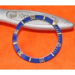 ROLEX RARE INSERT GRADUE LUNETTE BLEU MONTRE SUBMARINER DATE 16613, 16618, 16803, 16808 PERLE LUMINOVA