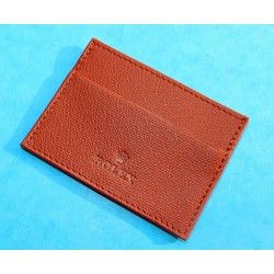 GENUINE LUXURY ROLEX TOBACCO COLOR LEATHER CARD HOLDER TRAVEL