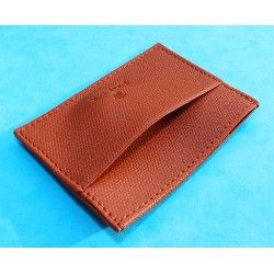 GENUINE LUXURY ROLEX TOBACCO COLOR LEATHER CARD HOLDER TRAVEL