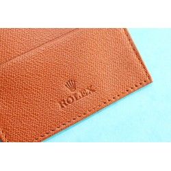 GENUINE LUXURY ROLEX TOBACCO COLOR LEATHER CARD HOLDER TRAVEL