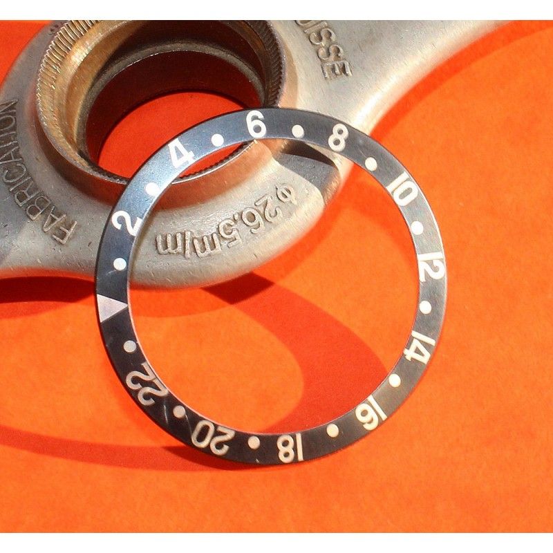 ROLEX VINTAGE & RARE FAT FONT INSERT SERIFS GRADUE DE LUNETTE MONTRES GMT MASTER II 16700, 16710, 16760 FAT LADY COKE