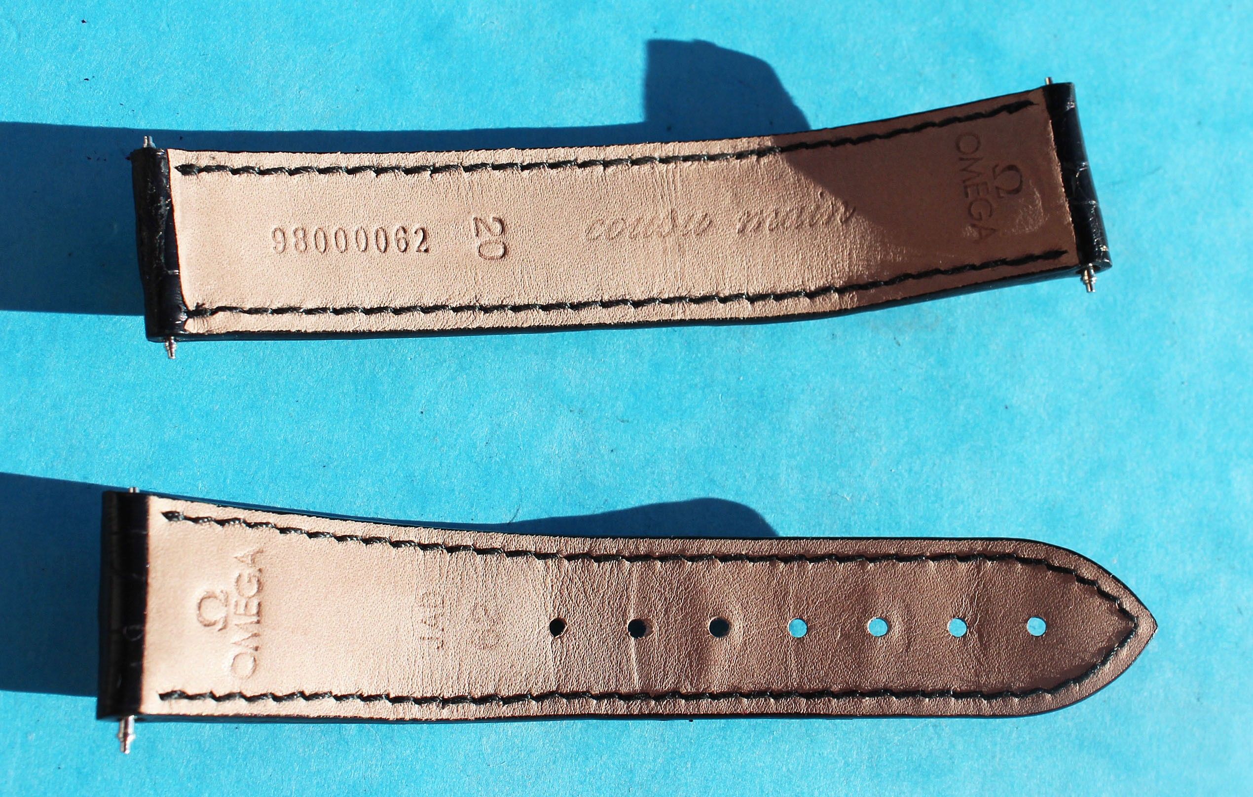 genuine omega leather strap