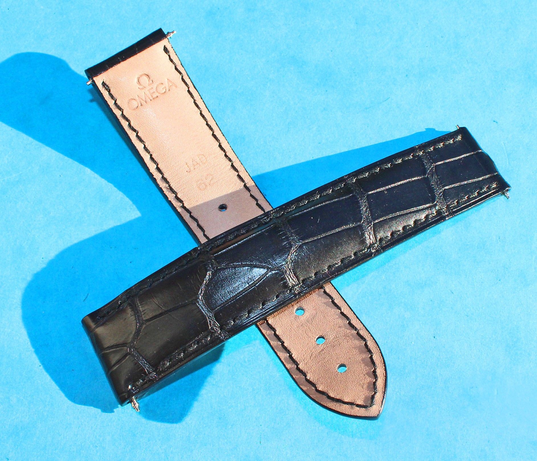 genuine omega leather strap