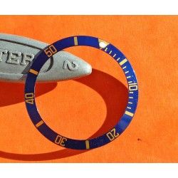 ROLEX RARE INSERT GRADUE LUNETTE BLEU MONTRE SUBMARINER DATE 16613, 16618, 16803, 16808 PERLE LUMINOVA