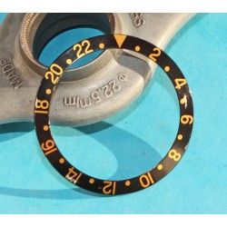 ROLEX RARE INSERT GRADUE 24H MARRON- BROWN DE LUNETTE MONTRE ROLEX GMT MASTER II 16713, 16718