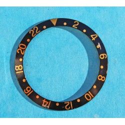 ROLEX RARE INSERT GRADUE 24H MARRON- BROWN DE LUNETTE MONTRE ROLEX GMT MASTER II 16713, 16718