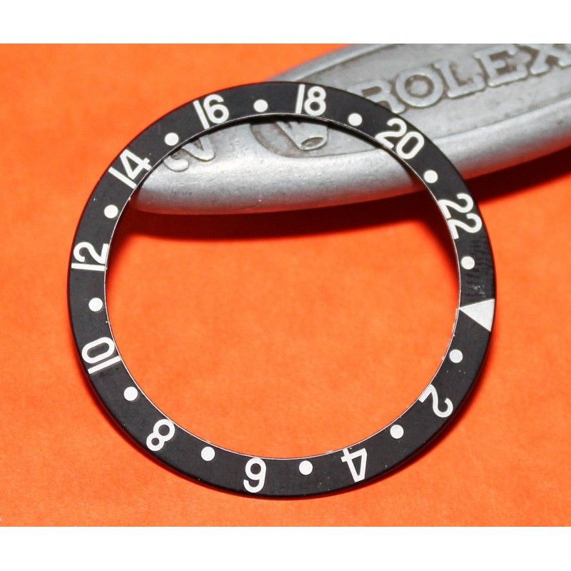 ROLEX VINTAGE & RARE FAT FONT INSERT SERIFS GRADUE DE LUNETTE MONTRES GMT MASTER II 16700, 16710, 16760 FAT LADY FADED