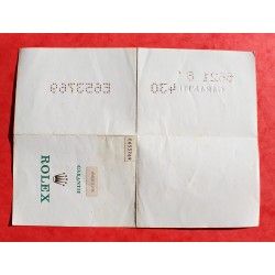 ROLEX VINTAGE 1991 WARRANTY PAPER 430 WATCHES ROLEX CELLINI QUARTZ 6621/8, Ref 568.00.20.8.1991