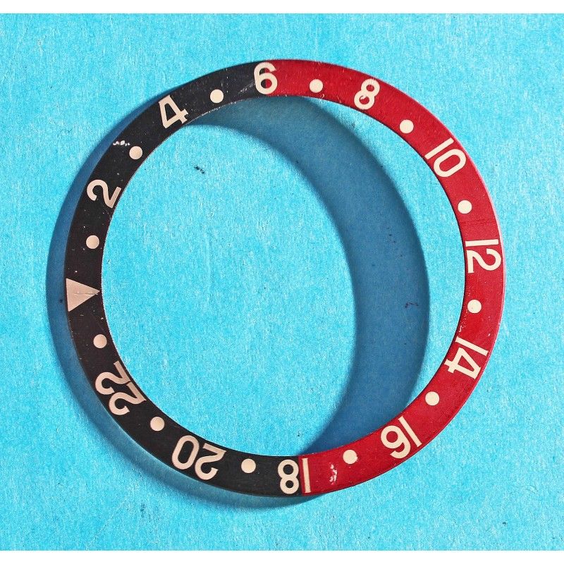 ROLEX Fat Font Serifs bezel watch Insert GMT Master II 16710, 16700, 16760 Sophia Loren, Fat Lady OEM Original FADED