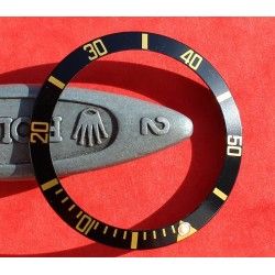 ROLEX INSERT LUNETTE NOIRE MONTRES SUBMARINER DATE OR & ACIER 16613, 16618, 16803, 16808 PERLE LUMINOVA