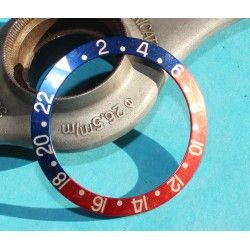 ROLEX INSERT FADED PEPSI ROUGE / BLEU DE MONTRES VINTAGES GMT MASTER 1675, 16750, 16758, 16753 FAT FONT