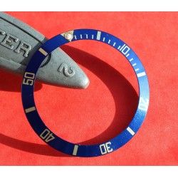 ROLEX RARE INSERT GRADUE LUNETTE BLEU MONTRE SUBMARINER DATE 16613, 16618, 16803, 16808 PERLE LUMINOVA