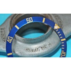 ROLEX RARE INSERT GRADUE LUNETTE BLEU MONTRE SUBMARINER DATE 16613, 16618, 16803, 16808 PERLE LUMINOVA