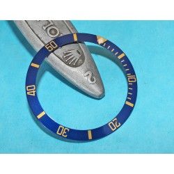 ROLEX RARE INSERT GRADUE LUNETTE BLEU MONTRE SUBMARINER DATE 16613, 16618, 16803, 16808 PERLE LUMINOVA