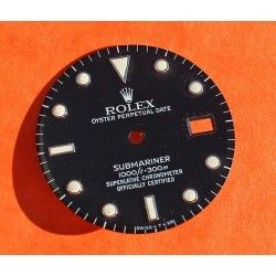 Original Vintage Rolex Matte dial Stainless Steel 16800 Submariner date - Black Index Tritium creamy color cal 3035