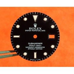 Original Vintage Rolex Matte dial Stainless Steel 16800 Submariner date - Black Index Tritium creamy color cal 3035