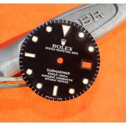Original Vintage Rolex Matte dial Stainless Steel 16800 Submariner date - Black Index Tritium creamy color cal 3035