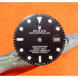 Original Vintage Rolex Matte dial Stainless Steel 16800 Submariner date - Black Index Tritium creamy color cal 3035