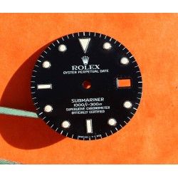 Original Vintage Rolex Matte dial Stainless Steel 16800 Submariner date - Black Index Tritium creamy color cal 3035