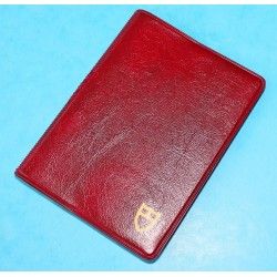 1970 Vintage Tudor Red purple Leather Business Card Wallet ref 106 00 41