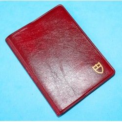 1970 Vintage Tudor Red purple Leather Business Card Wallet ref 106 00 41