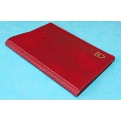 1970 Vintage Tudor Red purple Leather Business Card Wallet ref 106 00 41