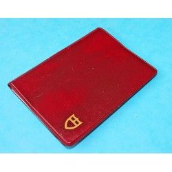 1970 Vintage Tudor Red purple Leather Business Card Wallet ref 106 00 41