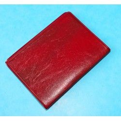 1970 Vintage Tudor Red purple Leather Business Card Wallet ref 106 00 41