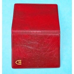 1970 Vintage Tudor Red purple Leather Business Card Wallet ref 106 00 41