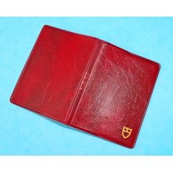 1970 Vintage Tudor Red purple Leather Business Card Wallet ref 106 00 41