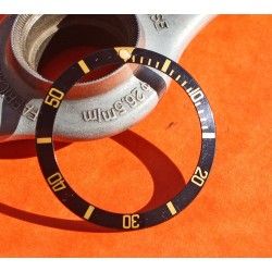 Rolex Mint 90's Glossy Black color Submariner Date Tutone 16803, 16613, 16808, 16618 Gold Watch Bezel Graduated Insert Part