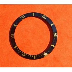 Rolex Mint 90's Glossy Black color Submariner Date Tutone 16803, 16613, 16808, 16618 Gold Watch Bezel Graduated Insert Part