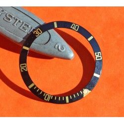Rolex Mint 90's Glossy Black color Submariner Date Tutone 16803, 16613, 16808, 16618 Gold Watch Bezel Graduated Insert Part