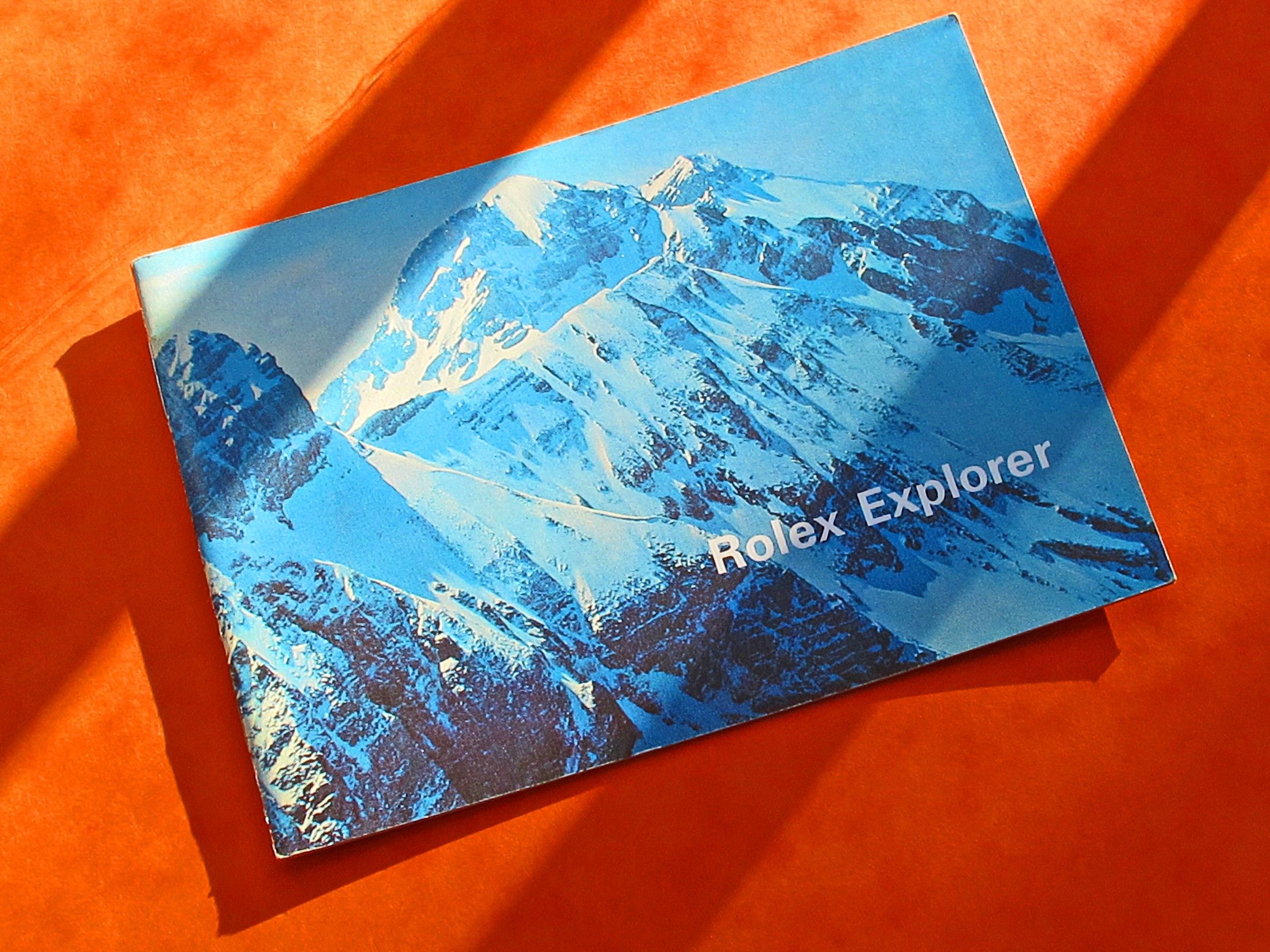 rolex explorer booklet