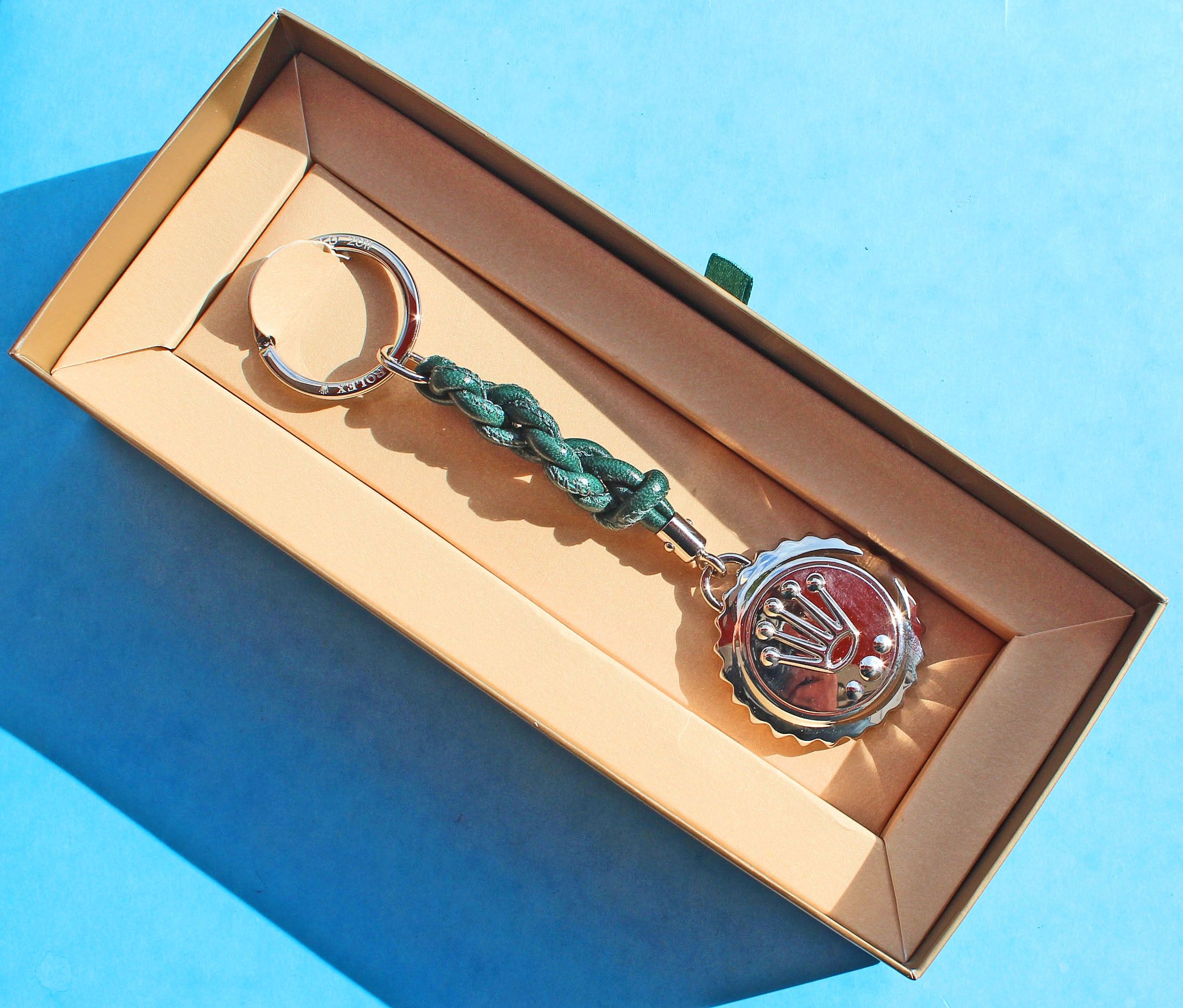 Rolex Collectible Triplock Coronet Submariner crown stainless steel key  ring, keychain, holder baselworld watch goodies