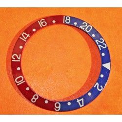 ROLEX INSERT GRADUE 24H B BICOLORE PEPSI ROUGE / BLEU DE MONTRES VINTAGES GMT MASTER 1675, 16750, 16758, 16753