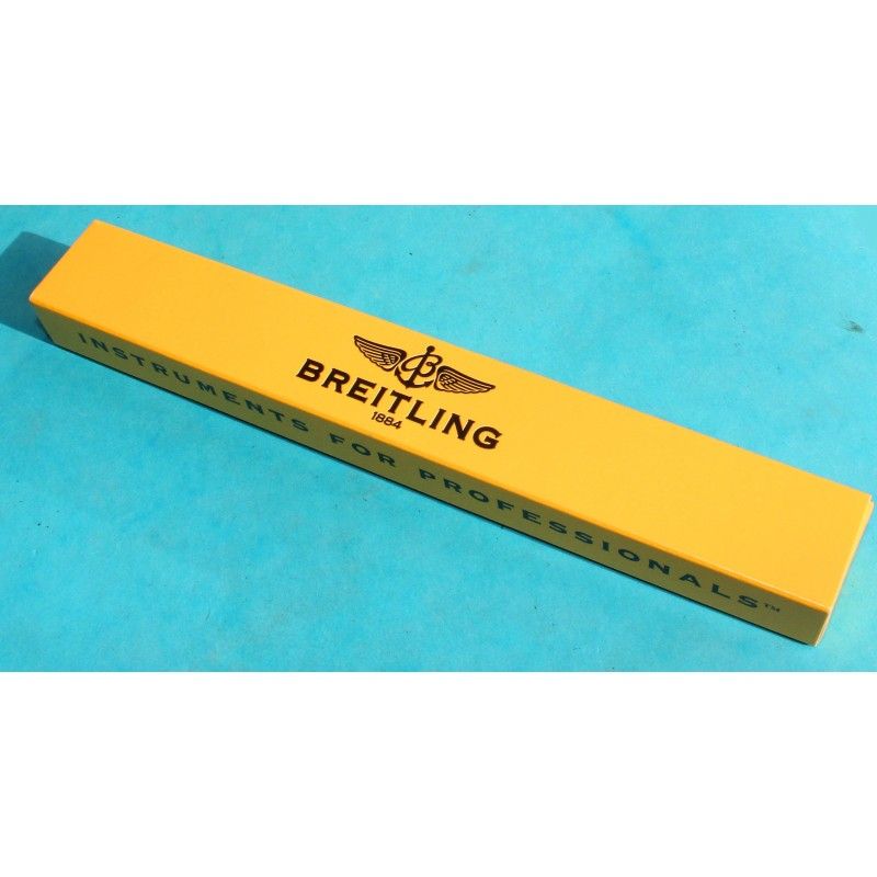 BREITLING OBLONG YELLOW STORAGE BOX WATCH DOCUMENTS, ACCESSORIES, GOODIES, BRACELETS PARTS