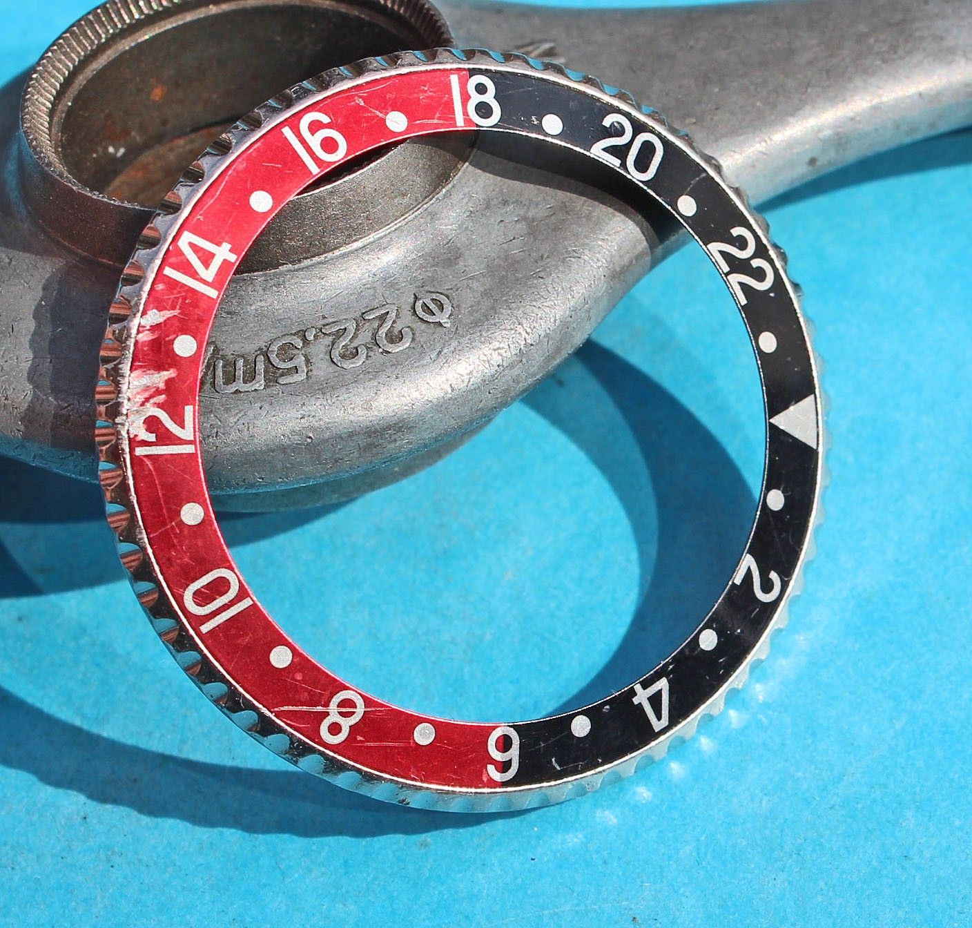 ROLEX VINTAGE LUNETTE INSERT GRADUE DE LUNETTE MONTRES GMT MASTER II 16700 16710 16760 FAT