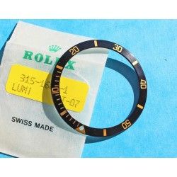 Rolex Rare Mint Glossy Black color Submariner Date Tutone 1680, 1680-8 Gold Watch Bezel Graduated Insert Part