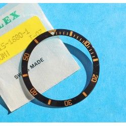 Rolex Rare Mint Glossy Black color Submariner Date Tutone 1680, 1680-8 Gold Watch Bezel Graduated Insert Part