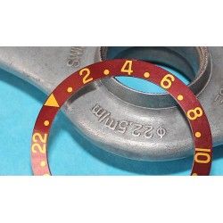 ROLEX VINTAGE INSERT FAT FONT, SERIFS MONTRES GMT MASTER 1675/3, 16753, 1675/8, 16758, 1675 or & acier BRONZE, BROWN, MARRON