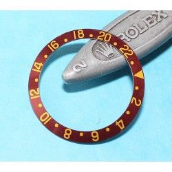 ROLEX VINTAGE INSERT FAT FONT, SERIFS MONTRES GMT MASTER 1675/3, 16753, 1675/8, 16758, 1675 or & acier BRONZE, BROWN, MARRON