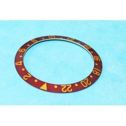 Rolex Vintage NOS Fat font tutone 16753 ,16758, 16750, 1675, 1675/8, 1675/3 GMT Master Brown Watch Bezel Insert part