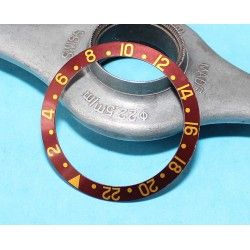 ROLEX VINTAGE INSERT FAT FONT, SERIFS MONTRES GMT MASTER 1675/3, 16753, 1675/8, 16758, 1675 or & acier BRONZE, BROWN, MARRON